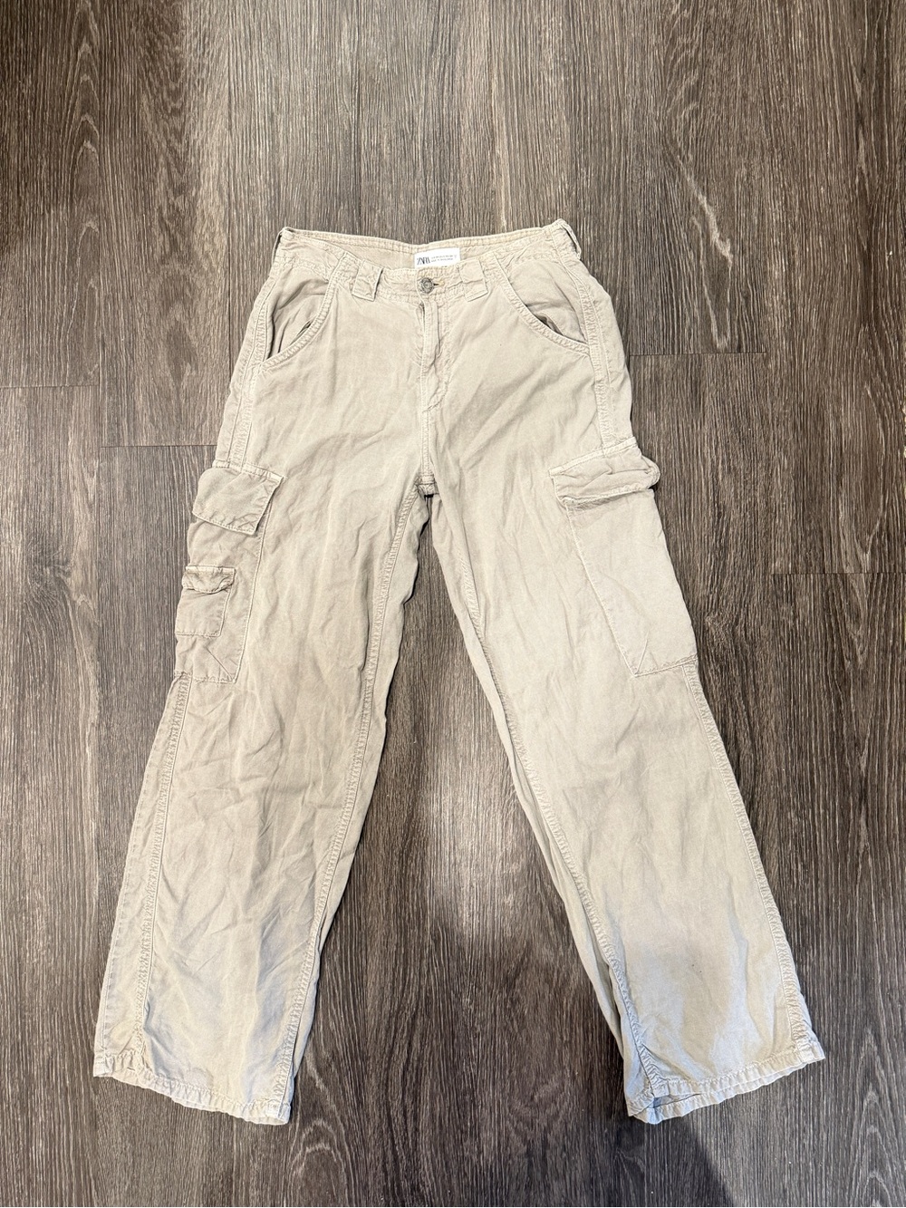 zara grey cargo pants